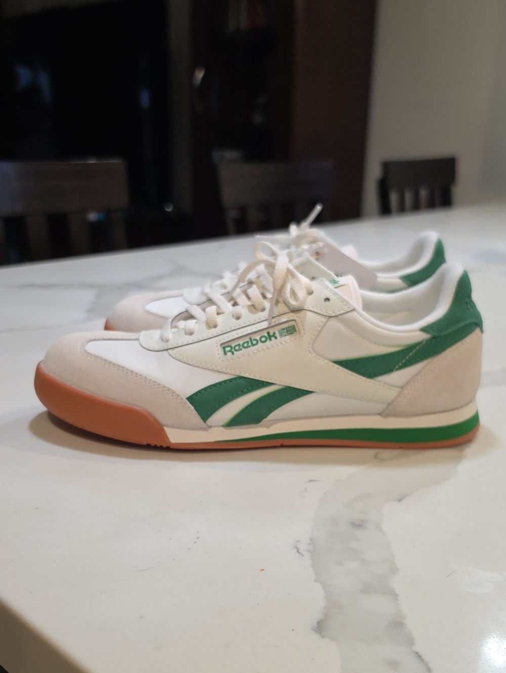Reebok Men's Retro Low-Top Sneakers - White, Green & Gum